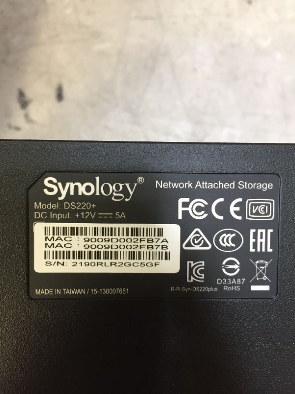 Photo 10 of Synology 2 Bay NAS DiskStation DS220+ (Diskless) (OPEN BOX BUT NEW) 
