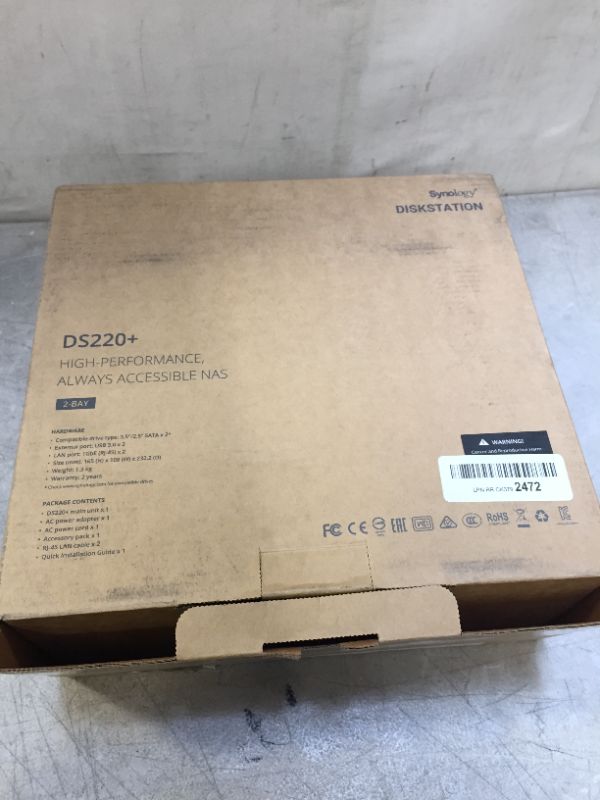 Photo 18 of Synology 2 Bay NAS DiskStation DS220+ (Diskless) (OPEN BOX BUT NEW) 
