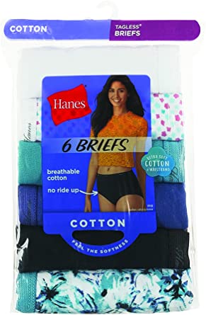 Photo 1 of Hanes Women's Cotton Brief Underwear Multi-packs SIZE 8  (OPEN PACK BUT NEW) 