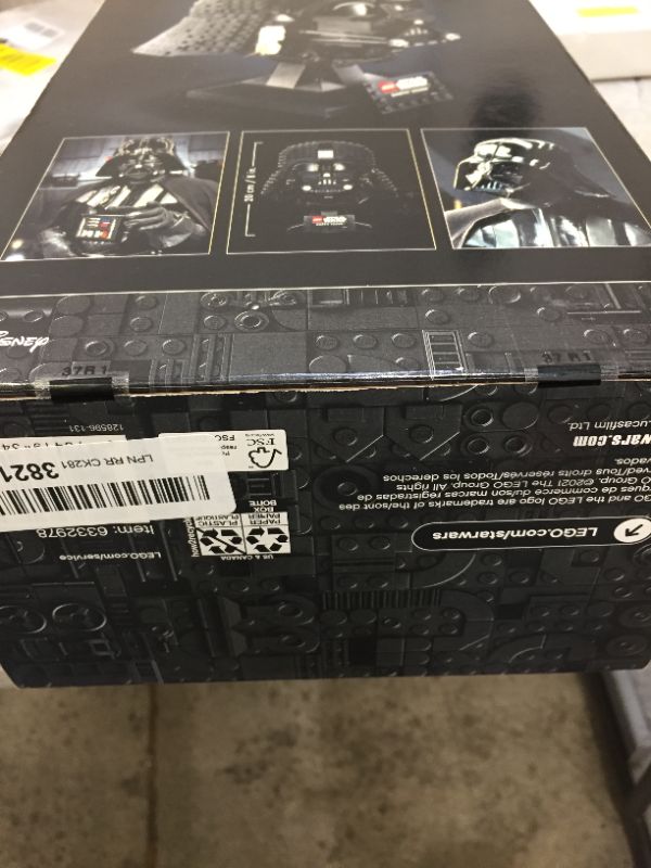 Photo 3 of LEGO Star Wars Darth Vader Helmet 75304 Collectible Building Toy, New 2021 (834 Pieces), Multicolor ---- BOX IS SLIGHTLY DAMAGED BUT PRODUCT IS NEW AND UNOPENED SEE PHOTOS 
