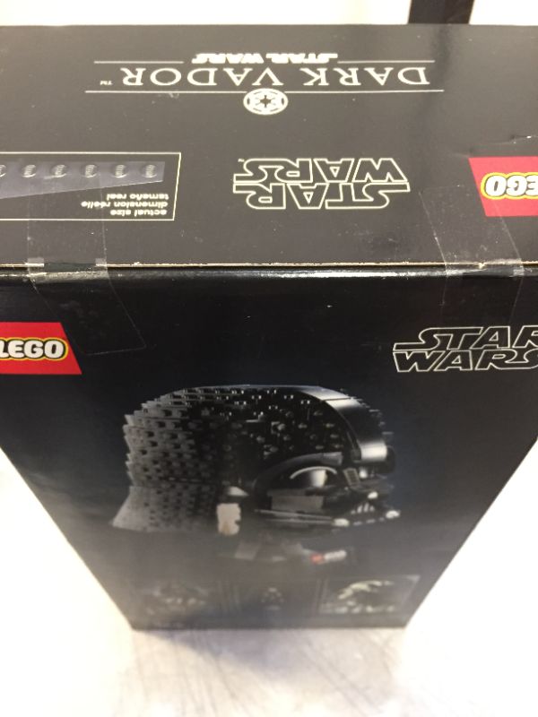 Photo 6 of LEGO Star Wars Darth Vader Helmet 75304 Collectible Building Toy, New 2021 (834 Pieces), Multicolor ---- BOX IS SLIGHTLY DAMAGED BUT PRODUCT IS NEW AND UNOPENED SEE PHOTOS 
