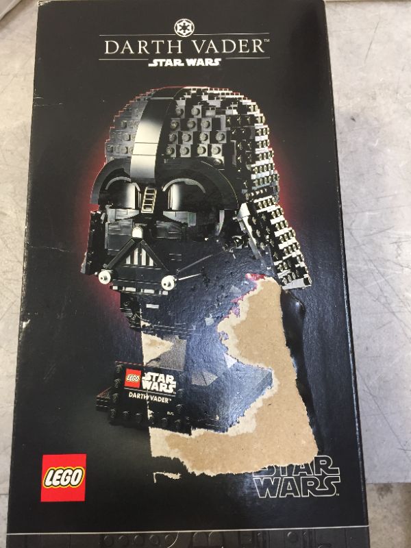 Photo 4 of LEGO Star Wars Darth Vader Helmet 75304 Collectible Building Toy, New 2021 (834 Pieces), Multicolor ---- BOX IS SLIGHTLY DAMAGED BUT PRODUCT IS NEW AND UNOPENED SEE PHOTOS 

