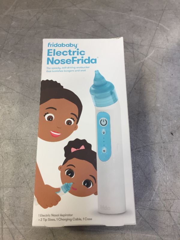 Photo 5 of FridaBaby Electric NoseFrida | USB Rechargeable Nasal Aspirator with Different Levels of Suction by Frida Baby (OPEN BOX NO INDICATION OF USAGE) 
