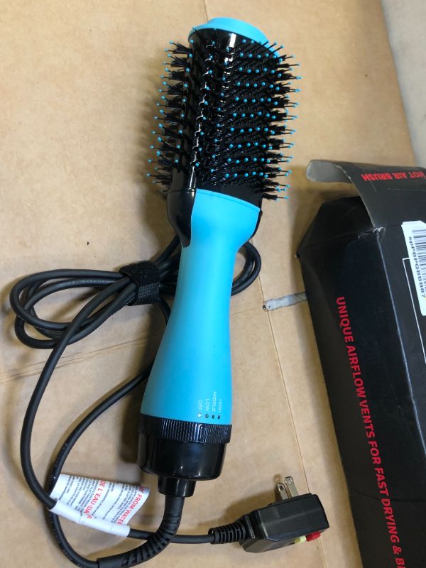 Photo 1 of  hair dryer brush Turquoise Blue