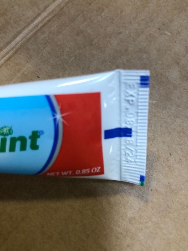 Photo 2 of (minis)144 Tubes of Freshmint .85 oz. Premium Anticavity Fluoride Toothpaste with Safety Seal (ADA Accepted)
