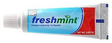 Photo 1 of (minis)144 Tubes of Freshmint .85 oz. Premium Anticavity Fluoride Toothpaste with Safety Seal (ADA Accepted)
