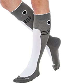 Photo 1 of LISH SHARK Socks - Graduated 15-25mmHG Novelty Knee High Sport Socks for Men and Women - 10 PACK - SIZE S/M