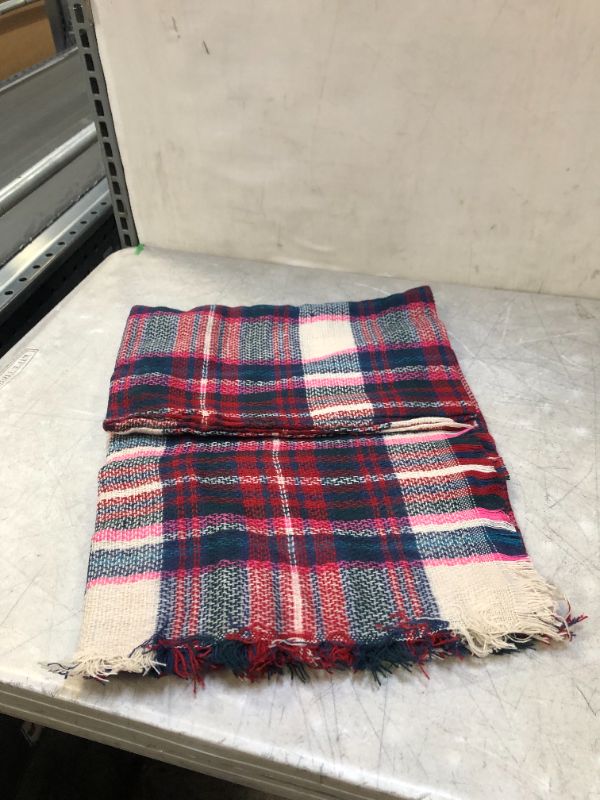 Photo 2 of Wander agio womens plaid beige pink scarf ( first picture is just for reference ) 