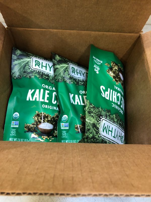 Photo 1 of 2.o oz 3 bags -Rhythm Superfoods Kale Chips - Original best by feb/24/22 