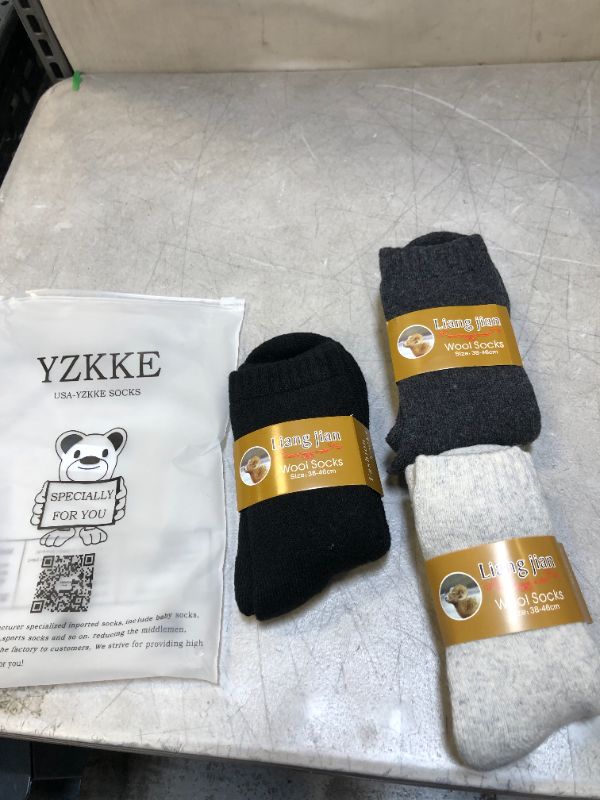 Photo 1 of 3 pack men's cashmere wool crew socks size 6-11 