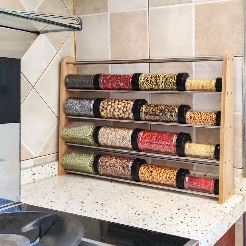 Photo 1 of 5-Tier Expandable Spice Rack Organizer, Innovative Retractable Storage Form, Suitable for Kitchen Countertops or Cabinets of Any Size
