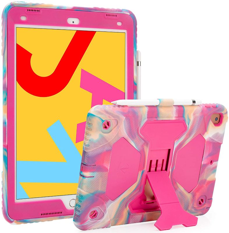 Photo 1 of iPad 10.2 Case iPad 7th 8th Generation Case Shockproof Protective Case for iPad 10.2 inch 2019 2020 - Camo Pink
