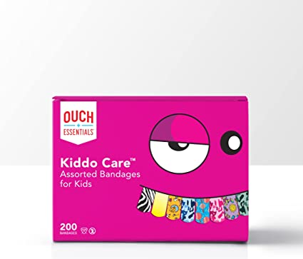 Photo 1 of Ouch Essentials Kiddo Care - Kids Adhesive Bandages, Assorted Styles, 200 Count 3 packs 