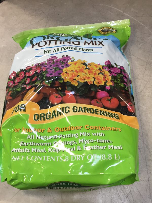 Photo 2 of Espoma Organic Potting Soil Mix - All Natural Potting Mix For Indoor & Outdoor Containers For Organic Gardening, 8 dry qt, Pack of 1