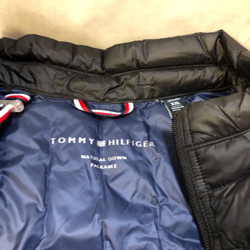 Photo 1 of black Tommy Hilfiger bomber jacket size xxl 