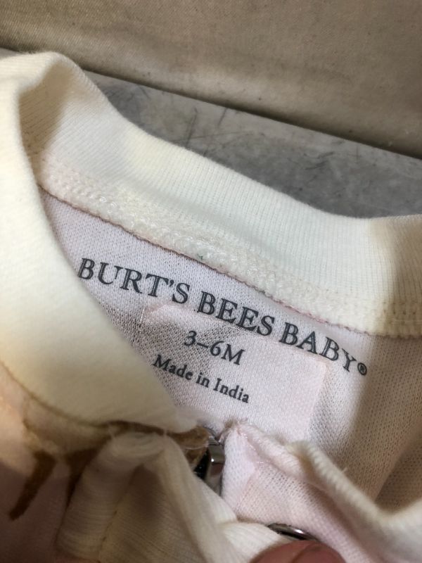 Photo 1 of Burts bees baby 3-6 M girls zipper sleeper 