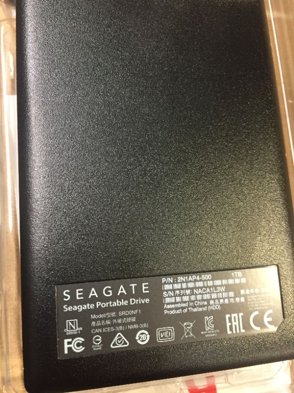 Photo 3 of Seagate Portable 1TB External Hard Drive HDD – USB 3.0 for PC, Mac, PlayStation, & Xbox,  (STGX1000400) , Black
