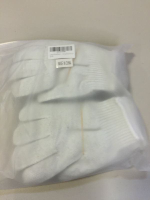 Photo 2 of 10Pcs Cotton Gloves Liners String Knit Safety Protection Work Gloves Lightweight ,Natural white
