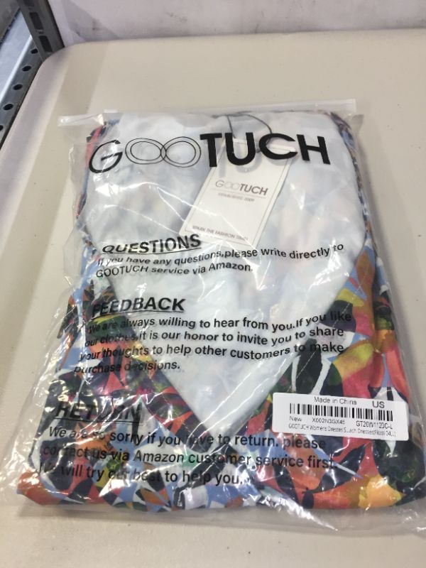 Photo 1 of GOOTUCH WOMEN'S DRESSES SHORT SLEEVE V-NECK SEXY WRAP FLORAL PRINT CASUAL MINI SUN BEACH DRESSES LARGE
