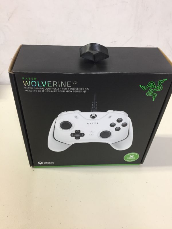 Photo 3 of Razer Wolverine V2 Wired Gaming Controller for Xbox Series X|S, Xbox One, PC: Remappable Front-Facing Buttons - Mecha-Tactile Action Buttons and D-Pad - Trigger Stop-Switches - White
