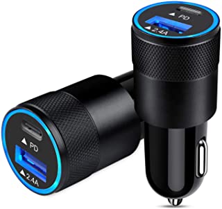 Photo 1 of USB C Car Charger, 2Pack 30W PD 3.0 Fast Car Charger Power Delivery with 2.4A Cigarette Lighter Car Adapter Compatible with iPhone 13/13 Mini/12 Pro Max/11 Pro Max/XR/8/7,Samsung Galaxy S21 S20 S10 S9
