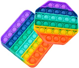 Photo 1 of 2 Packs Push Pop Bubble Fidget Sensory Toy Rainbow?