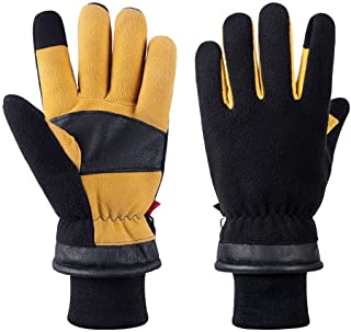 Photo 1 of AOUCHI Deerskin Suede Leather Winter Gloves -30? Cold Weather Thermal Gloves Insulated Water Resistant Windproof for Driving Cycling Running Warm Gifts for Men and Women
SMALL