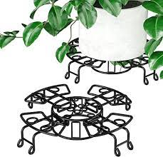 Photo 1 of 2 Pack 4.6-10.6'' Adjustable Plant Stand Metal Flower Pot Stand for Indoor & Outdoor Planters Rustproof Plant Holder Multi-Purpose Plant Rack for Patio Garden Living Room Balcony by SWTYMIKI, Black
