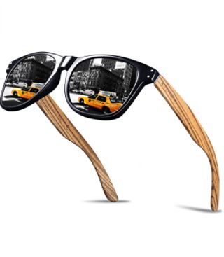 Photo 1 of KITHDIA Wooden Sunglasses Polarized for Men Women UV Protection Wood Bamboo Shades C8001

