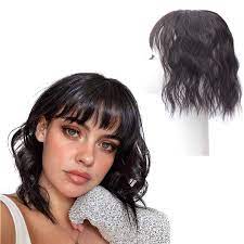 Photo 1 of BEAUTY ANGELBELLA SHORT CURLY HAIR TOPPERS FOR WOMEN TOPPERS WITH BANGS 10 INCH 