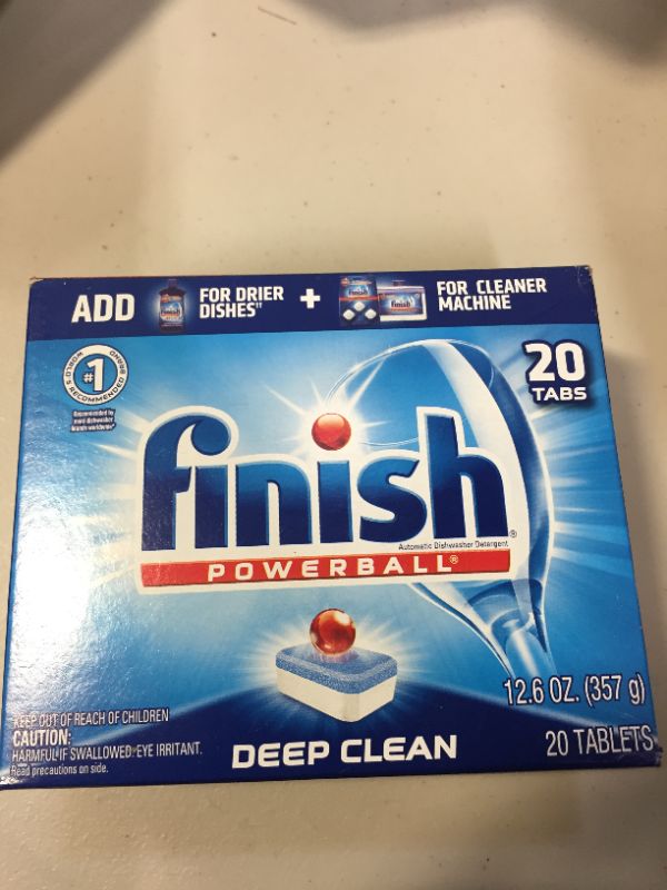 Photo 2 of Finish All in 1 Powerball Fresh, 20ct, Dishwasher Detergent Tablets
