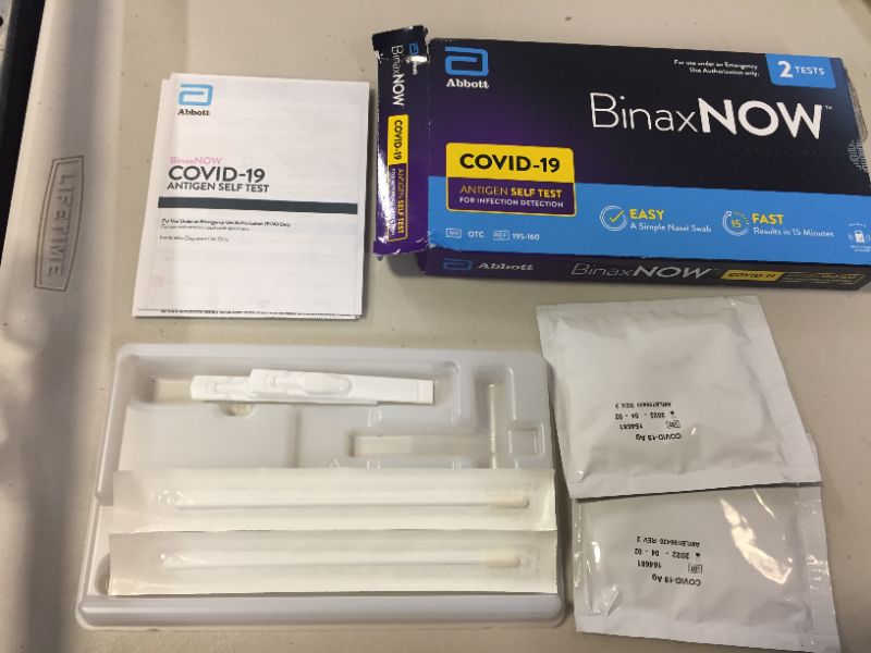 Photo 2 of BINAXNOW COVID-19 ANTIGEN SELF TEST 