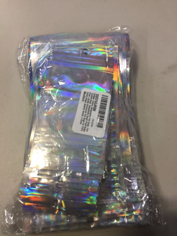 Photo 2 of 120 Pieces Smell Proof Bags Mylar Bags Aluminum Metallic Foil Bag for Food Storage, Packaging Products, Smell Proof Bags, 4 Sizes
