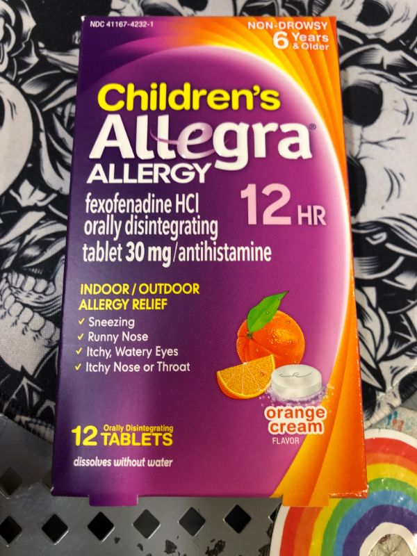 Photo 2 of Allegra Children's Non-Drowsy Antihistamine Meltable Tablets for 12-Hour Allergy Relief, 30 mg 12-Count
Best Before: Oct 2022