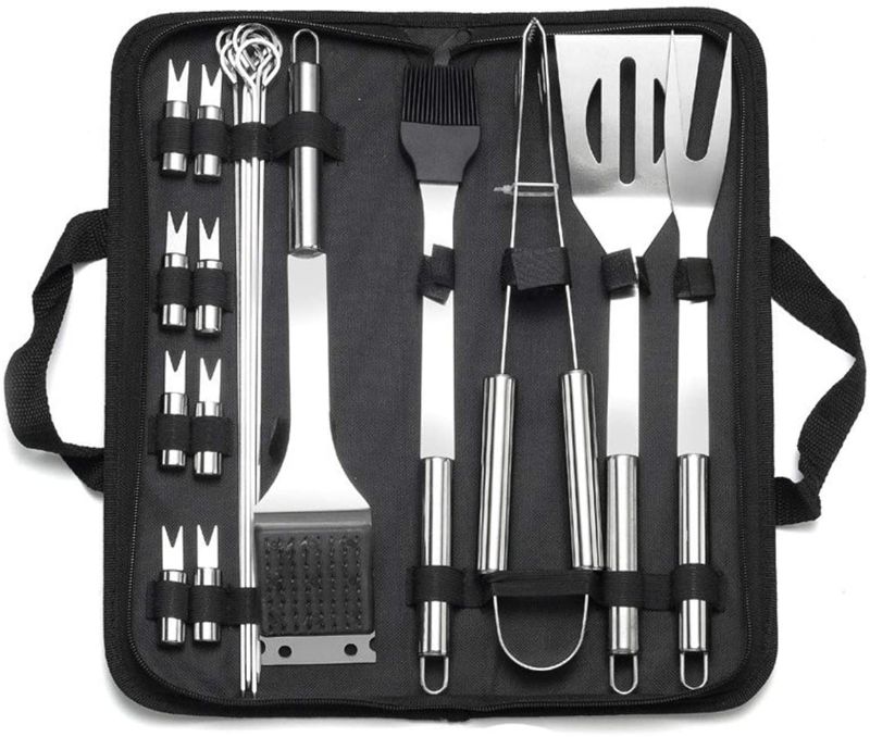 Photo 1 of ETERNAL KNIGHT BBQ Grill Tool Set- Stainless Steel Barbecue Grilling Accessories with 7 Utensils and Carrying Case, Includes Spatula, Tongs, Knife (BRAND NEW, OPEN FOR PICTURES)
