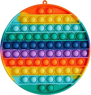 Photo 1 of Big Size Push Pop Bubble Fidget Sensory Toys, Jumbo Rainbow Silicone Fidget Pop Toys, Stress Relief Toys Pack for Special Needs Kids and Adult
