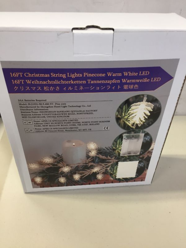 Photo 3 of Christmas Lights Christmas Indoor Decorations Pinecone String Lights with 50 Warm White LEDs Battery Operated
