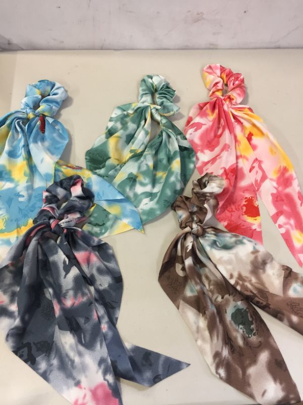 Photo 2 of 5 PCS Deluxe Hair Scarf Hair Scrunchies Hair Ties,