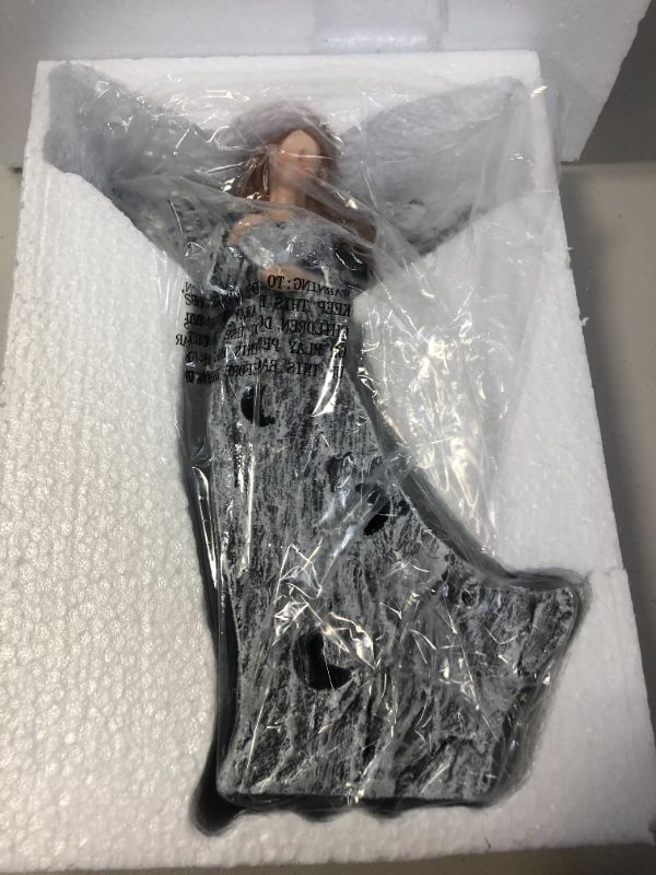 Photo 1 of Angel Figurine, Kneeling Prayer Angel Collectible Figurine with LED Light, Resin Angel Statue Remembrance Gifts for Indoor Tabletop Decor
