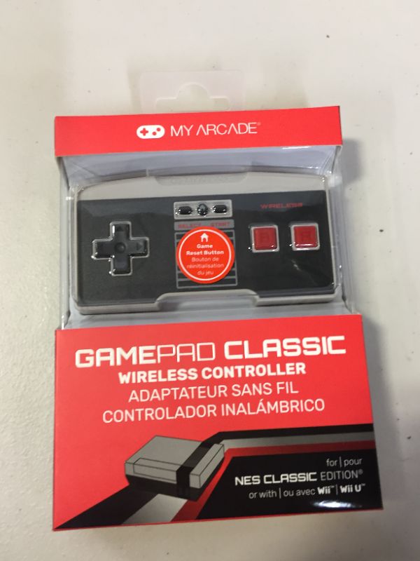 Photo 2 of My Arcade GamePad Classic - Wireless Game Controller - Compatible with Nintendo NES Classic Edition, Wii, Wii U - Adapter Included - 30 Feet Range