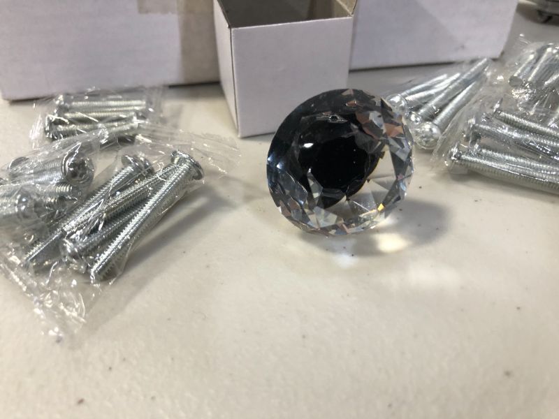 Photo 1 of AIDEMEN CRYSTAL DRAWER KNOBS TRANSPARENT 10 PACK