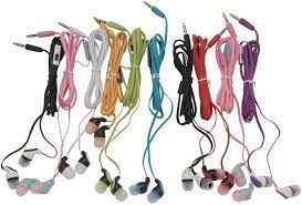 Photo 1 of JUSTJAMZ KIDS MIC CALL WITH MIC STEREO EARBUD HEADPHONES MIXED COLORS 30 PACK