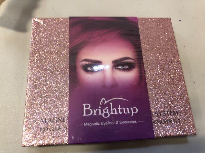 Photo 2 of Brightup Magnetic Eyelashes with Eyeliner, 6 Pairs 3D Natural Look Reusable False Magnetic lashes, 2 Tubes Long Lasting Magnetic Eyeliner, Twinkle Mirror Box with Tweezers, Ideal For Gift
exp june 2022