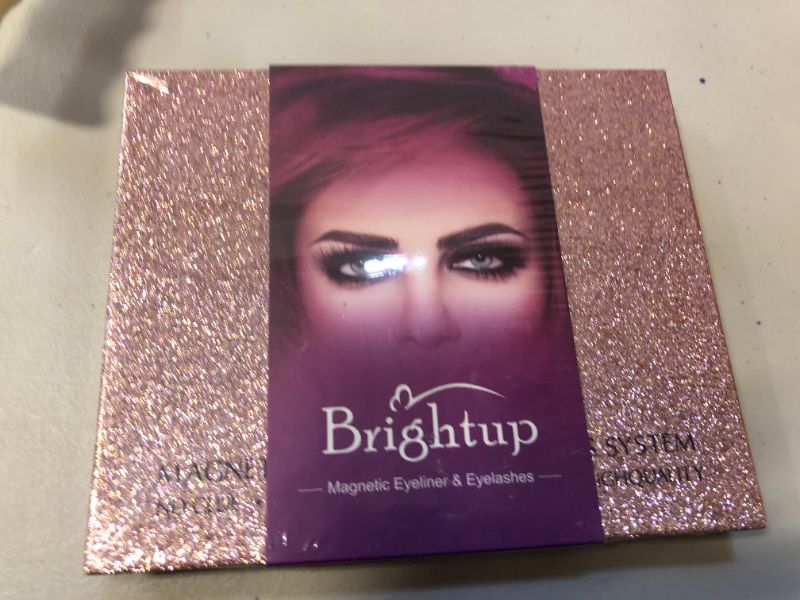Photo 1 of Brightup Magnetic Eyelashes with Eyeliner, 6 Pairs 3D Natural Look Reusable False Magnetic lashes, 2 Tubes Long Lasting Magnetic Eyeliner, Twinkle Mirror Box with Tweezers, Ideal For Gift
exp june 2022