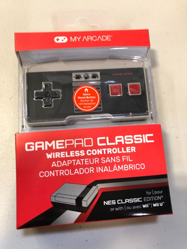 Photo 2 of My Arcade GamePad Classic - Wireless Game Controller - Compatible with Nintendo NES Classic Edition, Wii, Wii U - Adapter Included - 30 Feet Range - Home Button - Battery Powered - Ergonomic Design
