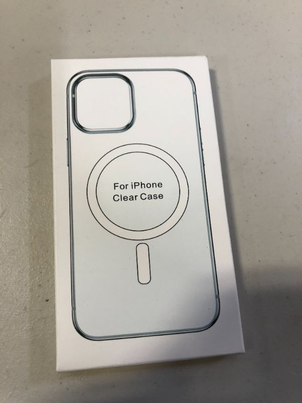 Photo 2 of Clear Case Compatible with iPhone 12 Pro Max MagSafe Built in Magnetic Loop, Shockproof Bumper Protective Phone Case Hard Back Soft Frame
