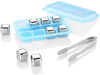 Photo 1 of BEEIMWH SET OF 8 REUSABLE STAINLESS STEEL ICE CUBES