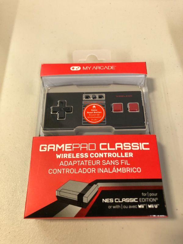 Photo 2 of My Arcade GamePad Classic - Wireless Game Controller - Compatible with Nintendo NES Classic Edition, Wii, Wii U - Adapter Included - 30 Feet Range - Home Button - Battery Powered - Ergonomic Design
