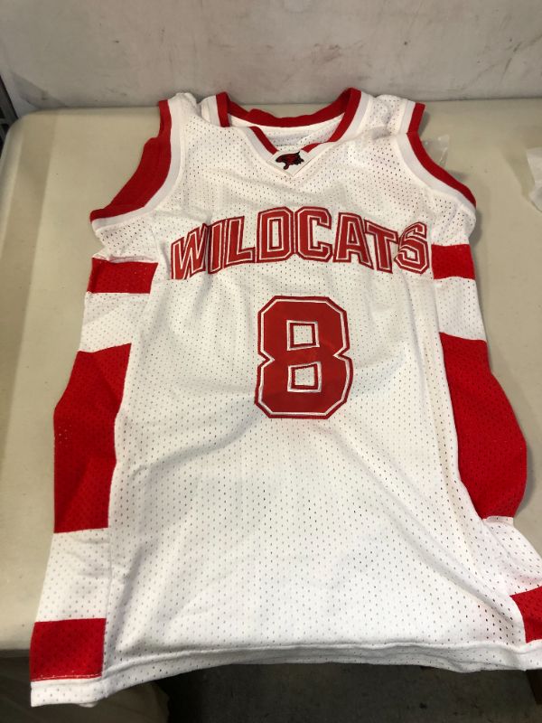 Photo 2 of borizcustoms Chad Danforth 8 East High School Wildcats White Basketball Jersey XS