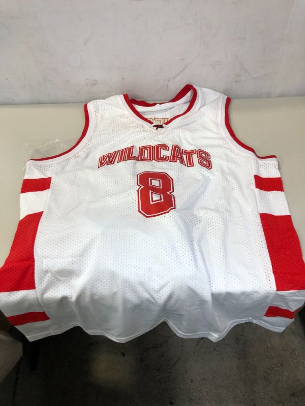 Photo 2 of borizcustoms Chad Danforth 8 East High School Wildcats White Basketball Jersey 3XL